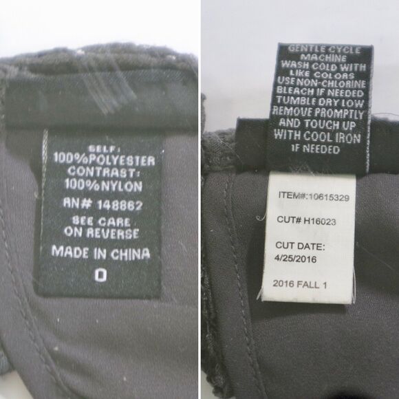 Torrid Size 0 / L Georgette Lace Inset Mock Neck Top Halter Gray - Picture 9 of 10